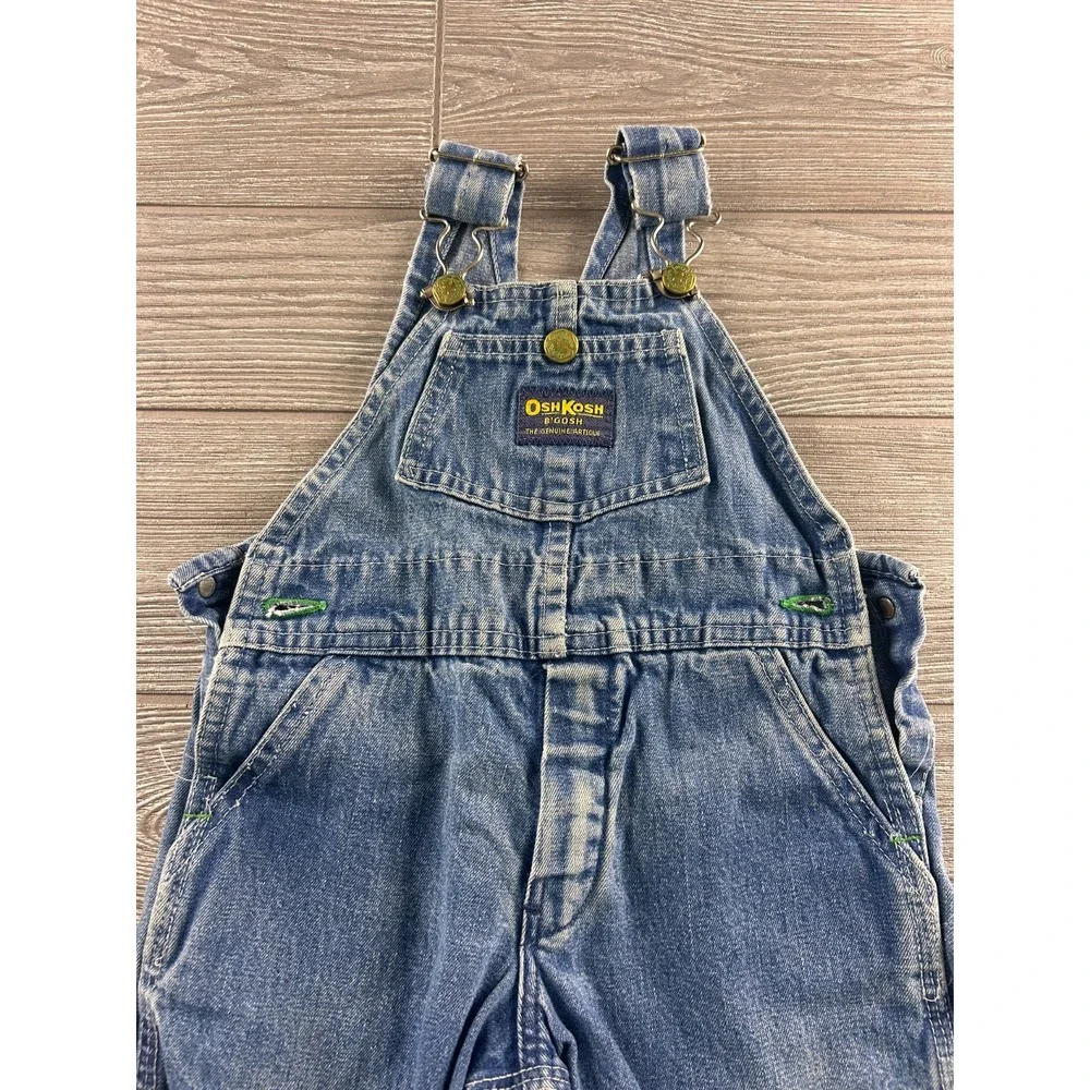 Vintage OSHKOSH B’Gosh Vestbak Toddler Blue Denim Jean Overalls